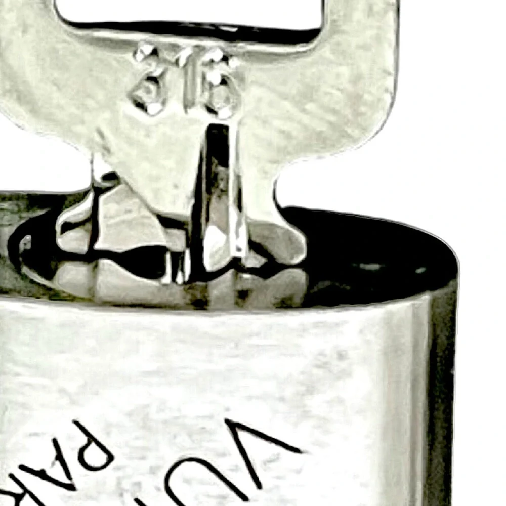LOUIS VUITTON Silver Lock & Key Brushed Palladium Made In France RARE COA #316